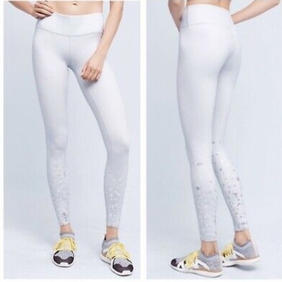 Alo Metallic Mid Rise Legging Silver‎ Size Small - Picture 1 of 8
